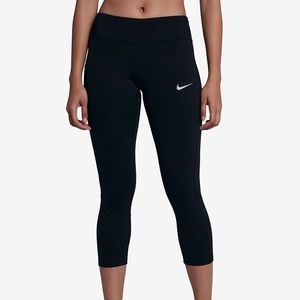 Nike Large Racer Dri Fit Cropped Running Leggings